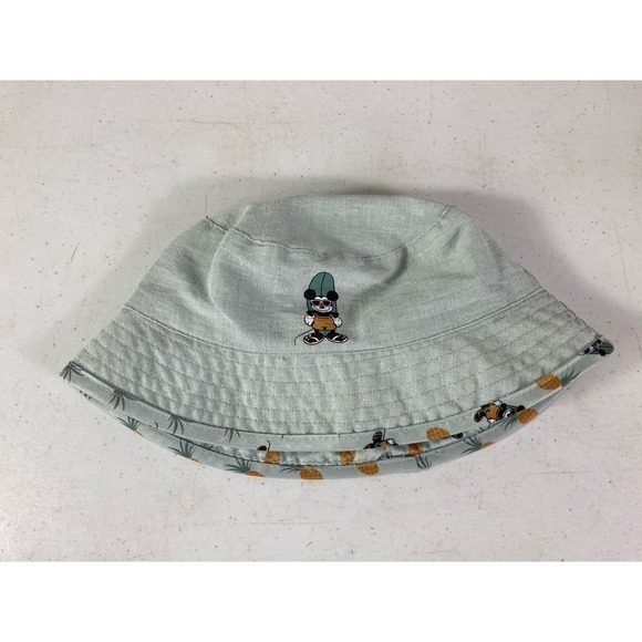 Disney Junior Mickey Reversible Bucket Hat OSFM Kids Summer Cap Green Boys Girls - Picture 6 of 11